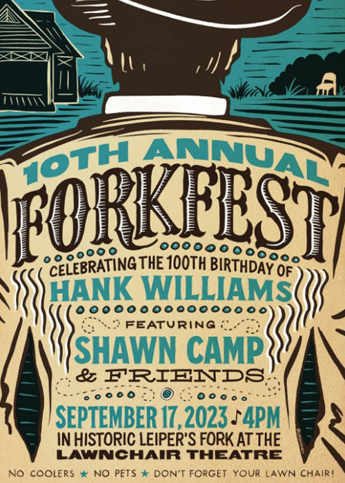 Forkfest Hank Williams Festival Poster 2003